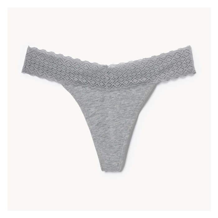 Women's Cotton Lace Thong